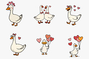 Goose valentine clipart, an Illustration by CreationArt (Thumbnail 6 of 6)