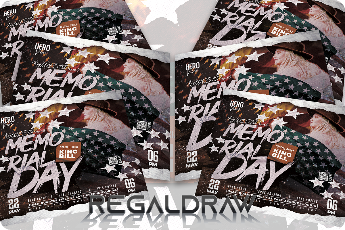 Memorial Day Flyer, a Flyer Template by regalDRAW (Photo 3 of 3)