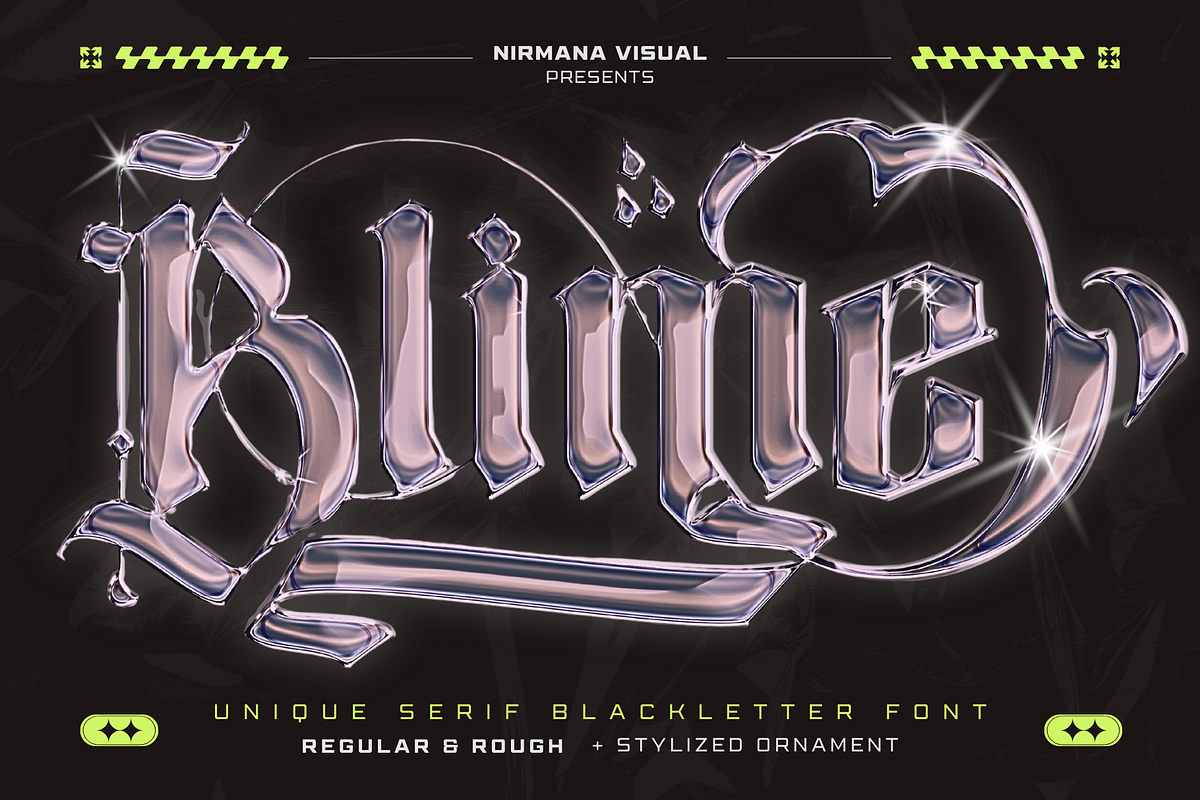Blime Blackletter - Logo Font, a Blackletter Font by Nirmana Visual (Photo 1 of 11)