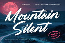 Mountain Silent Modern Brush Font