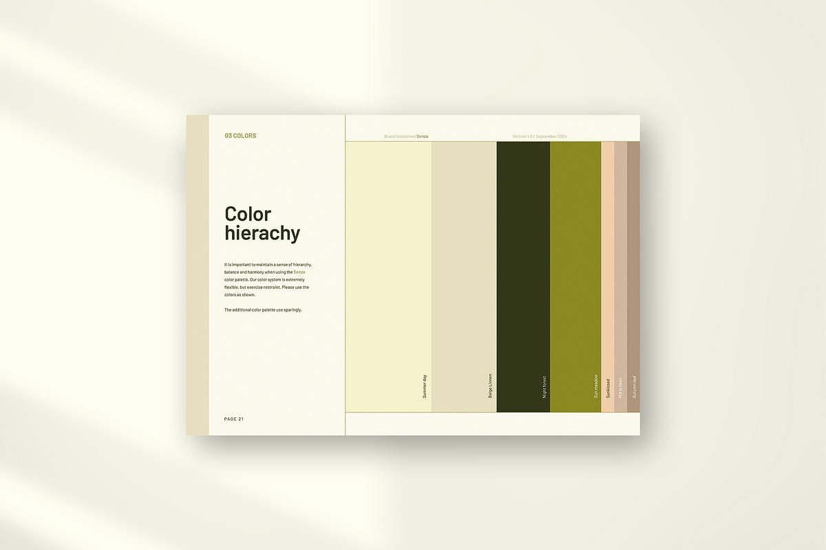 SENZA Brand Guidelines, a Brochure Template by Imagination Area (Photo 5 of 14)