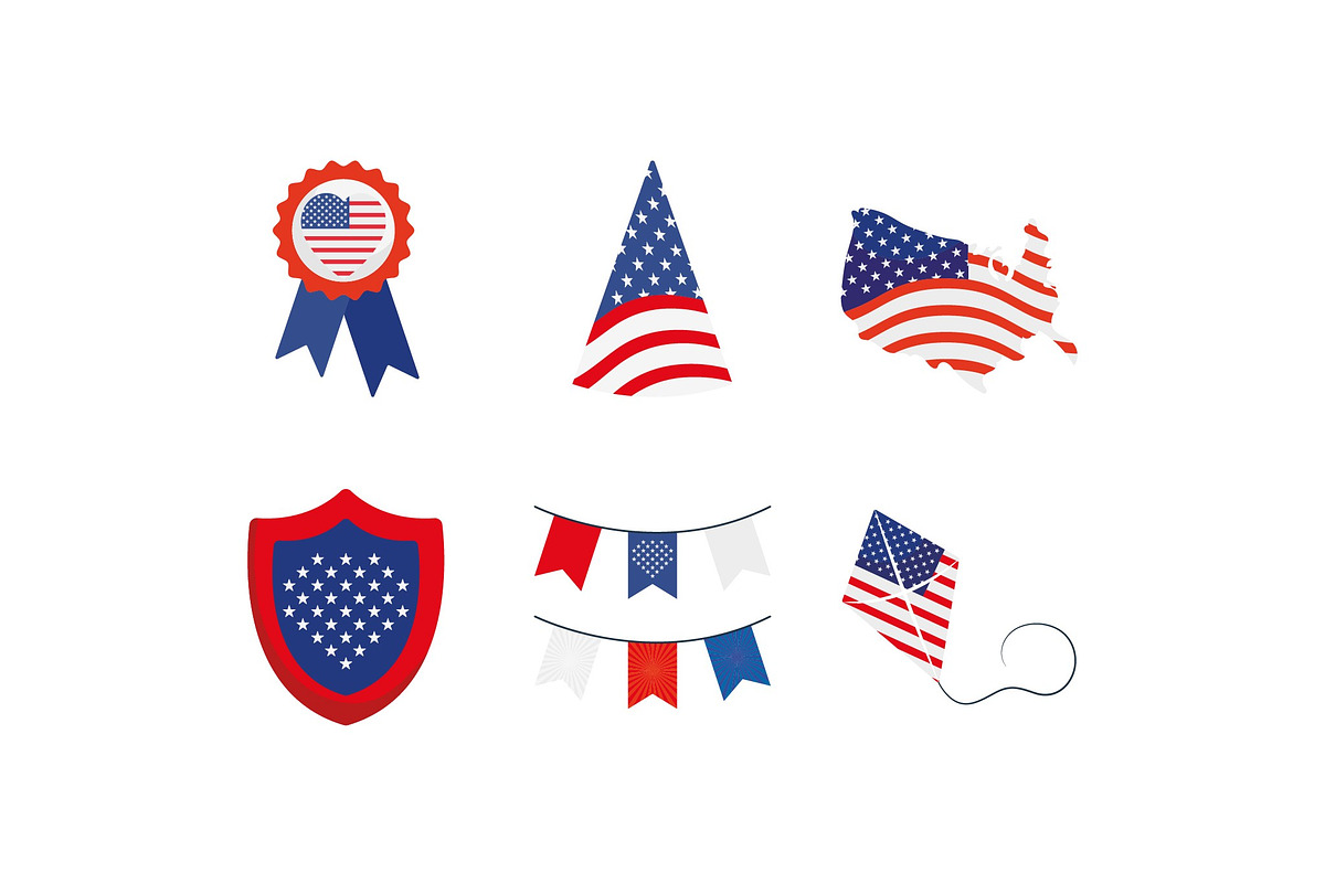 4th of July Illustrations Set, an Object Illustration by studiogstock (Photo 2 of 4)