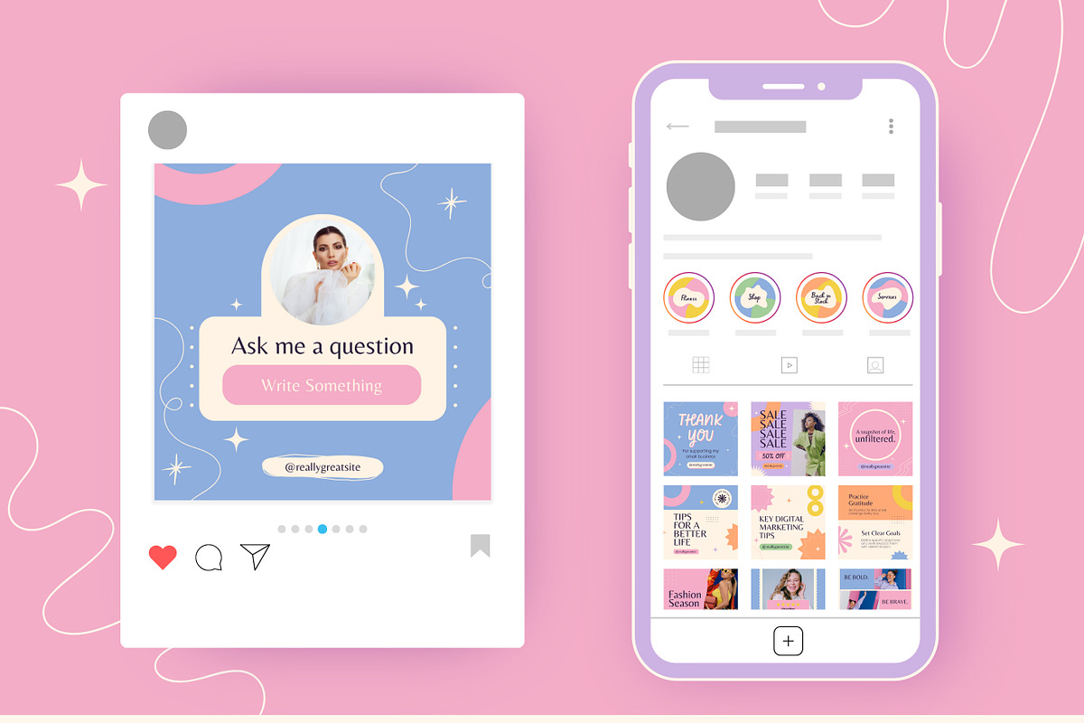 150 Instagram Posts Canva Templates, a Templates & Theme by TemplateCastleStore (Photo 7 of 10)