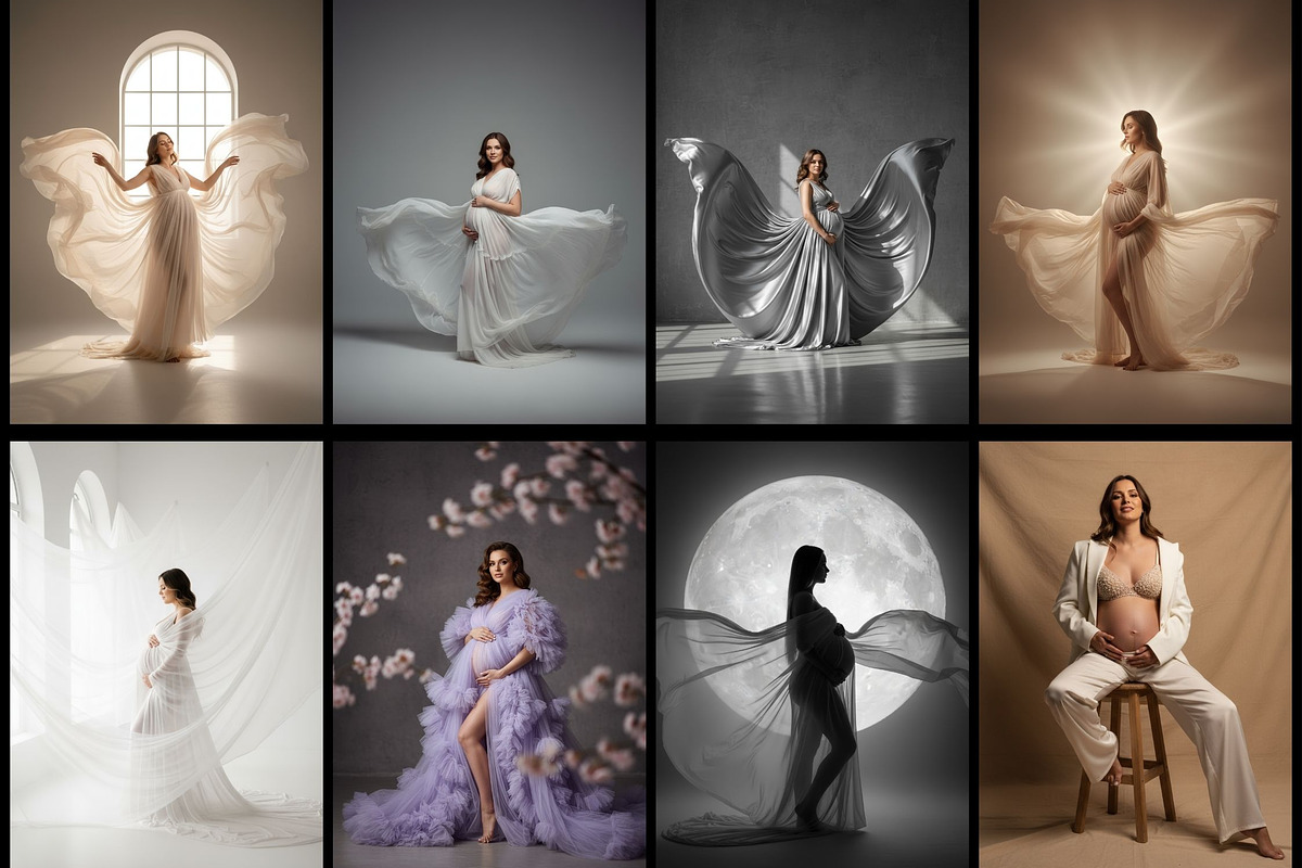 70 AI Maternity Photoshoot Prompts, a Beauty & Fashion Photo by Selenique Studio (Photo 7 of 9)