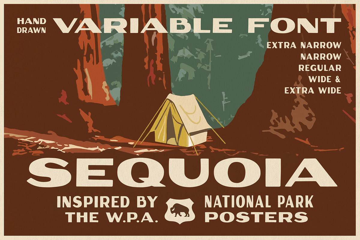 Sequoia Display, a Font by Rachel Kick (Photo 1 of 5)
