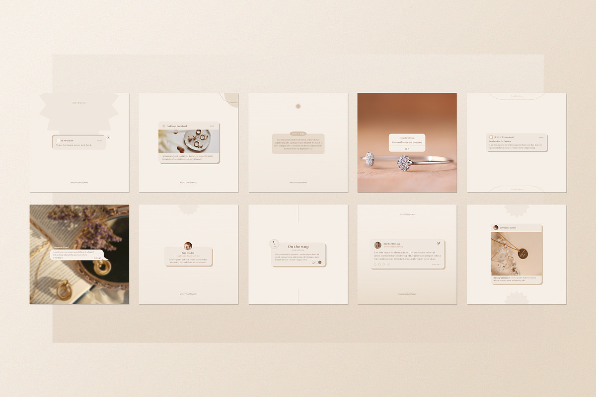 Jewelry Instagram Templates | CANVA, a Social Media Template by Wildnun Studio (Photo 16 of 26)
