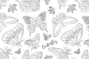 Butterflies Set Pattern