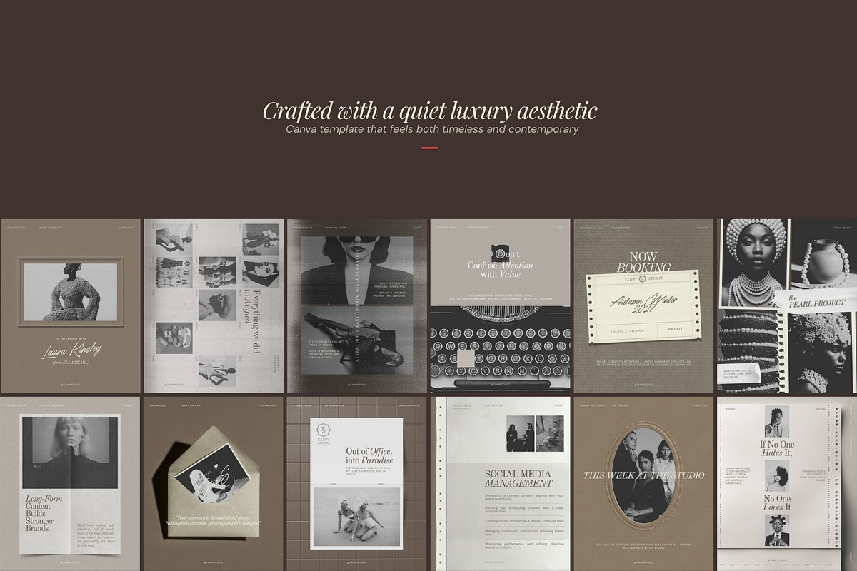 Brown Editorial Instagram Template, a Social Media Template by And Done Studio (Photo 3 of 8)