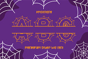 Spider Web Halloween Monogram Font, a Symbol Font by Aqua Artistry Creations (Thumbnail 1 of 7)