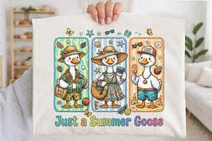 Just a Summer Goose Png, Summer Png-, an Illustration by designcity5