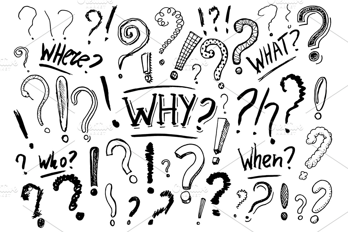 Set of question mark. Doodle, a Decorative Illustration by Arthur Balitskiy