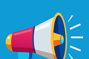 Brightly Colored Megaphone, an Object Illustration by SouravDesign (Thumbnail 3 of 3)