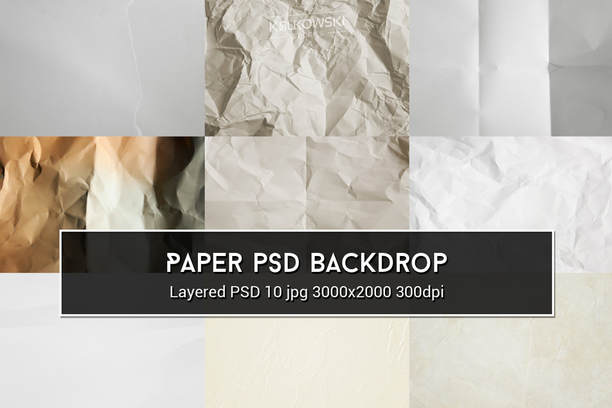 Paper PSD Backdrop, a Texture Graphic by Krukowski Graphics