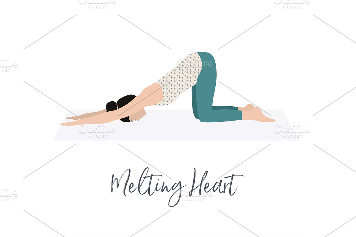 Yin Yoga postures bundle, an Illustration by Sunnyfields (Photo 2 of 4)
