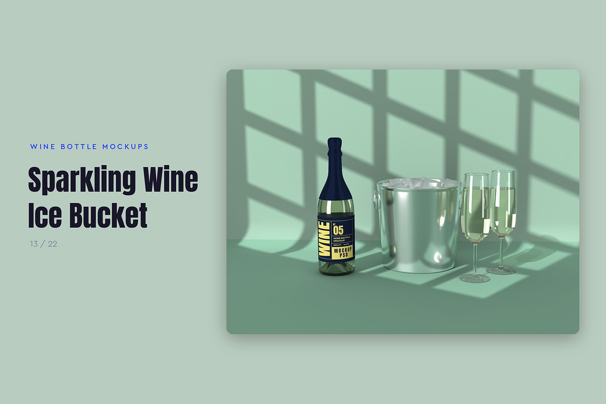 Wine Bottle Mockup Pack, a Cups & Container Mockup by Motion-Box (Photo 14 of 24)