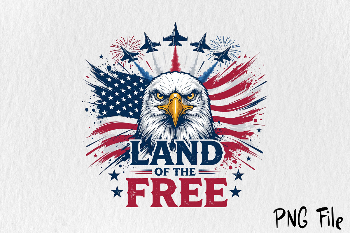 Land of the Free, 4th of July PNG, a Seasonal Illustration by Rose Art (Photo 1 of 7)