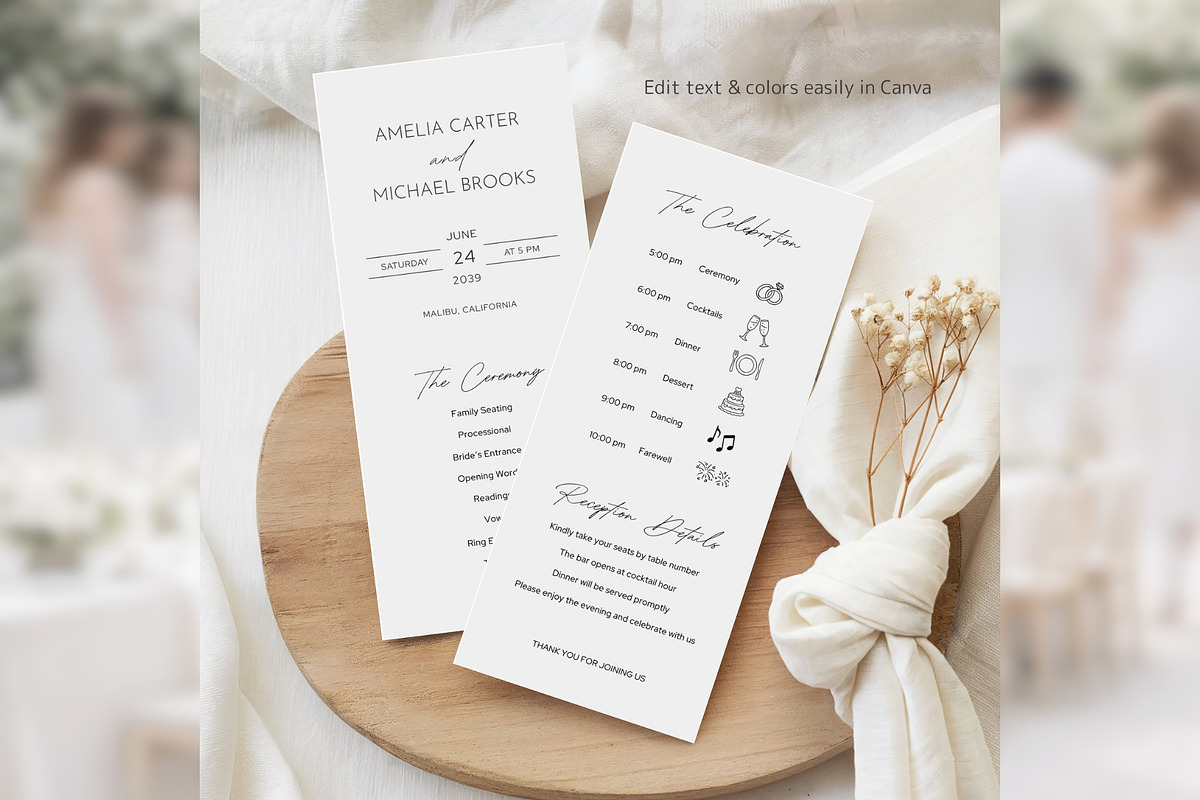 Modern Elegant Program Canva bd009, a Card Template by TyphoonStudio (Photo 3 of 10)
