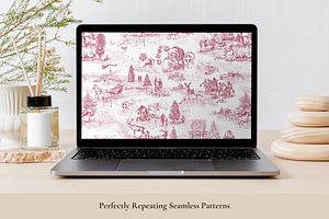 Santa Toile De Jouy Pattern