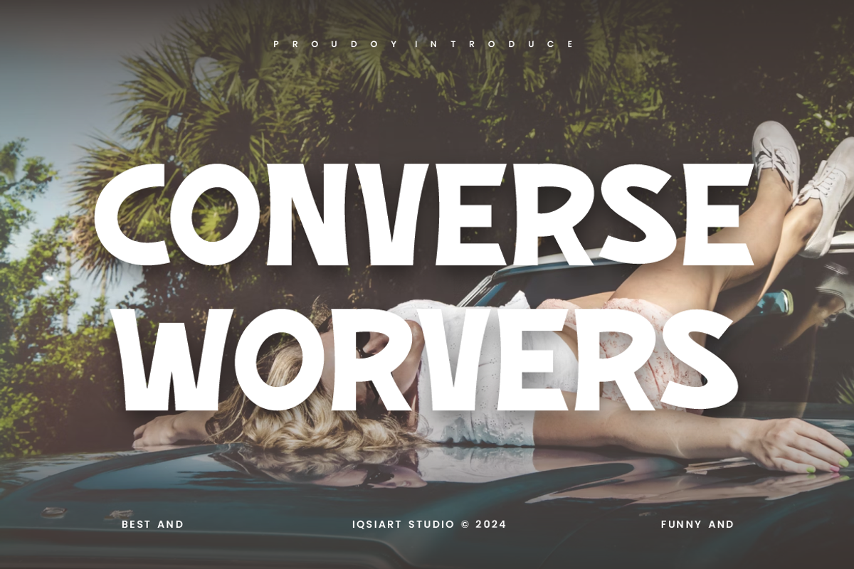 Converse Worvers - Retro Font, a Sans Serif Font by Iqsiart Studio (Photo 1 of 6)