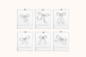 Floral Bows Vector Illustrations