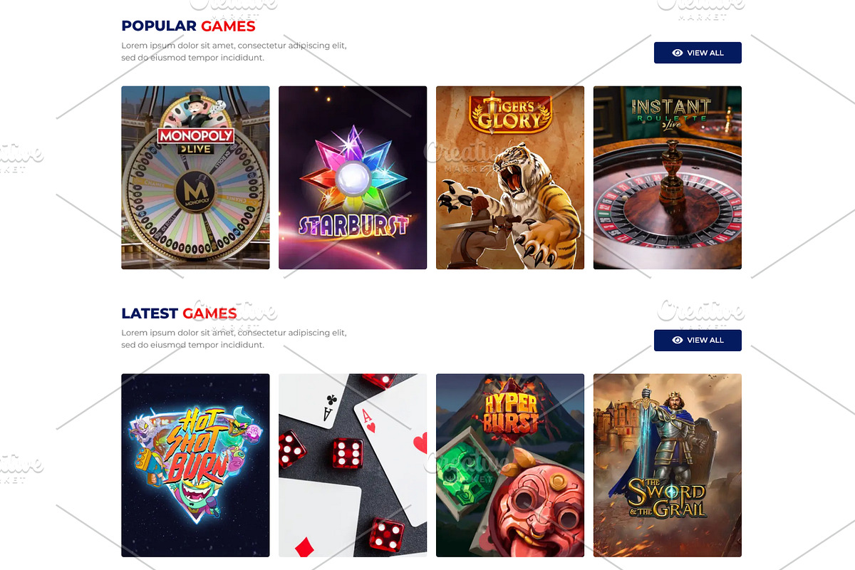 Online Casino & Betting Template, a WordPress Template by HasnainDEV (Photo 4 of 6)
