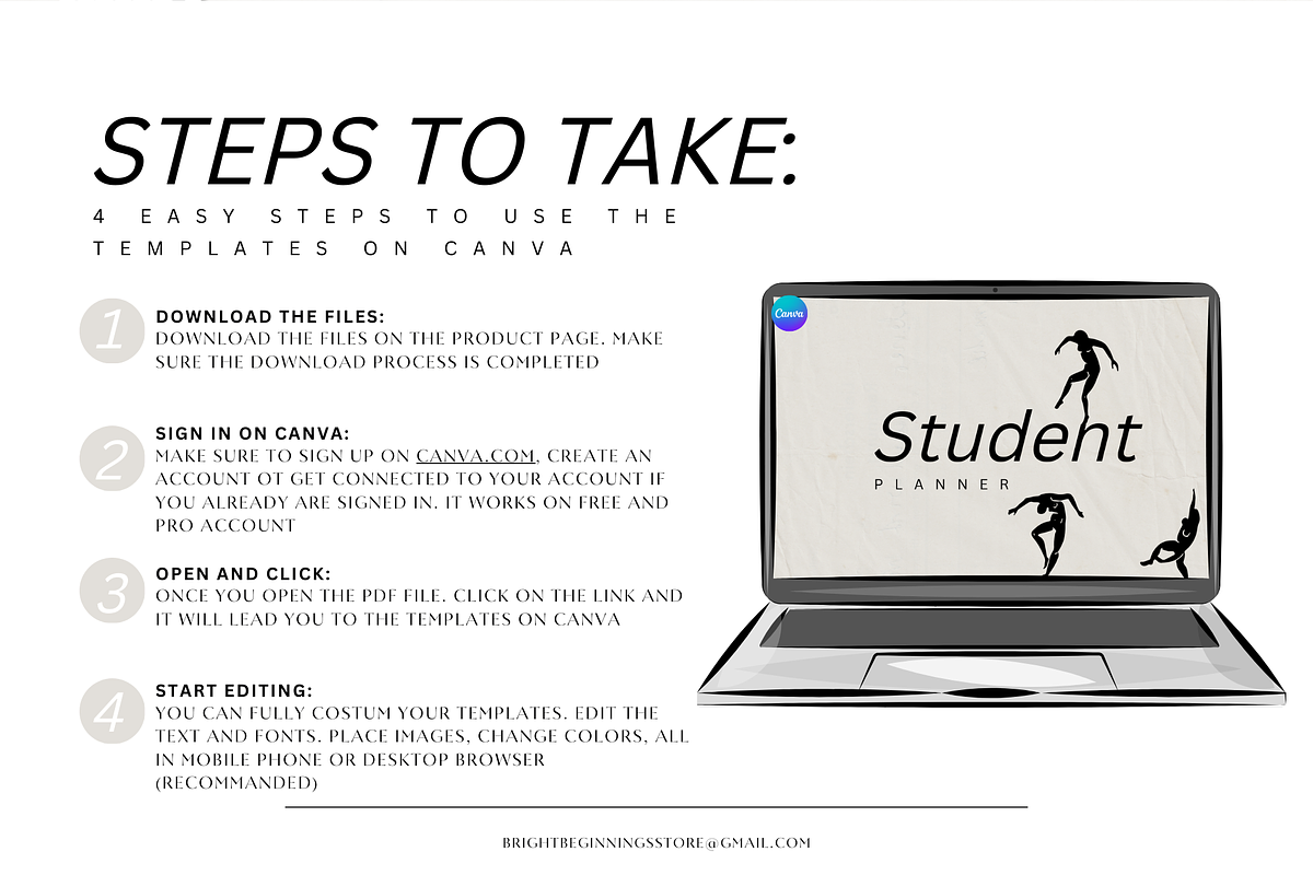 Minimalist Student Planner, a Templates & Theme by Bright Beginnings Store (Photo 5 of 5)