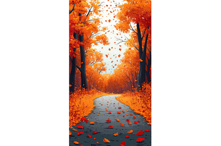 Autumn leaves falling on winding, an Arts & Entertainment Photo by Aimagenarium@gmail.com