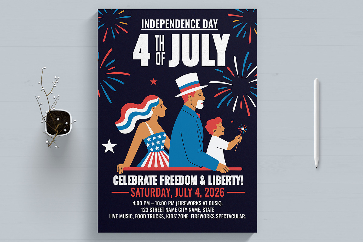 Independence Day Flyer Design, a Flyer Template by MightyDesign (Photo 1 of 8)