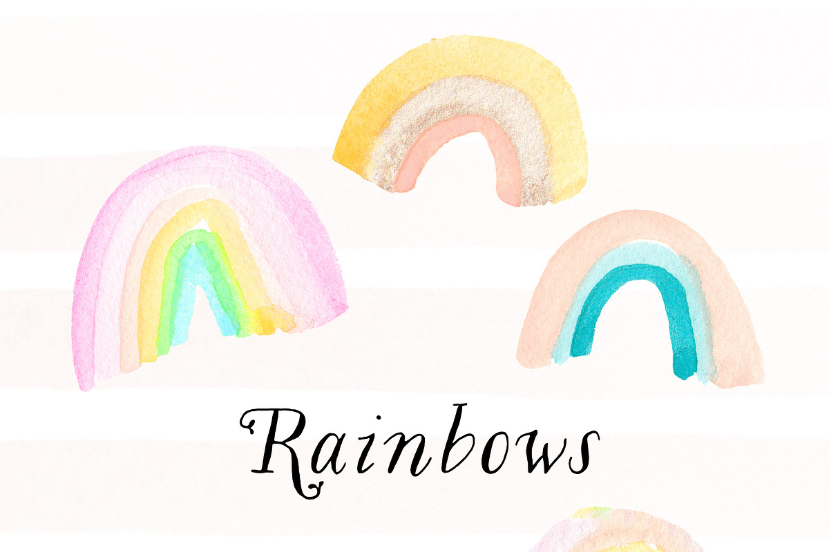 Watercolor Butterflies and Rainbows, an Illustration by Emerald & Ivy Studios (Photo 3 of 3)