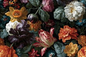 Opulent Floral Seamless Pattern, a Pattern Graphic by Virgo Studio