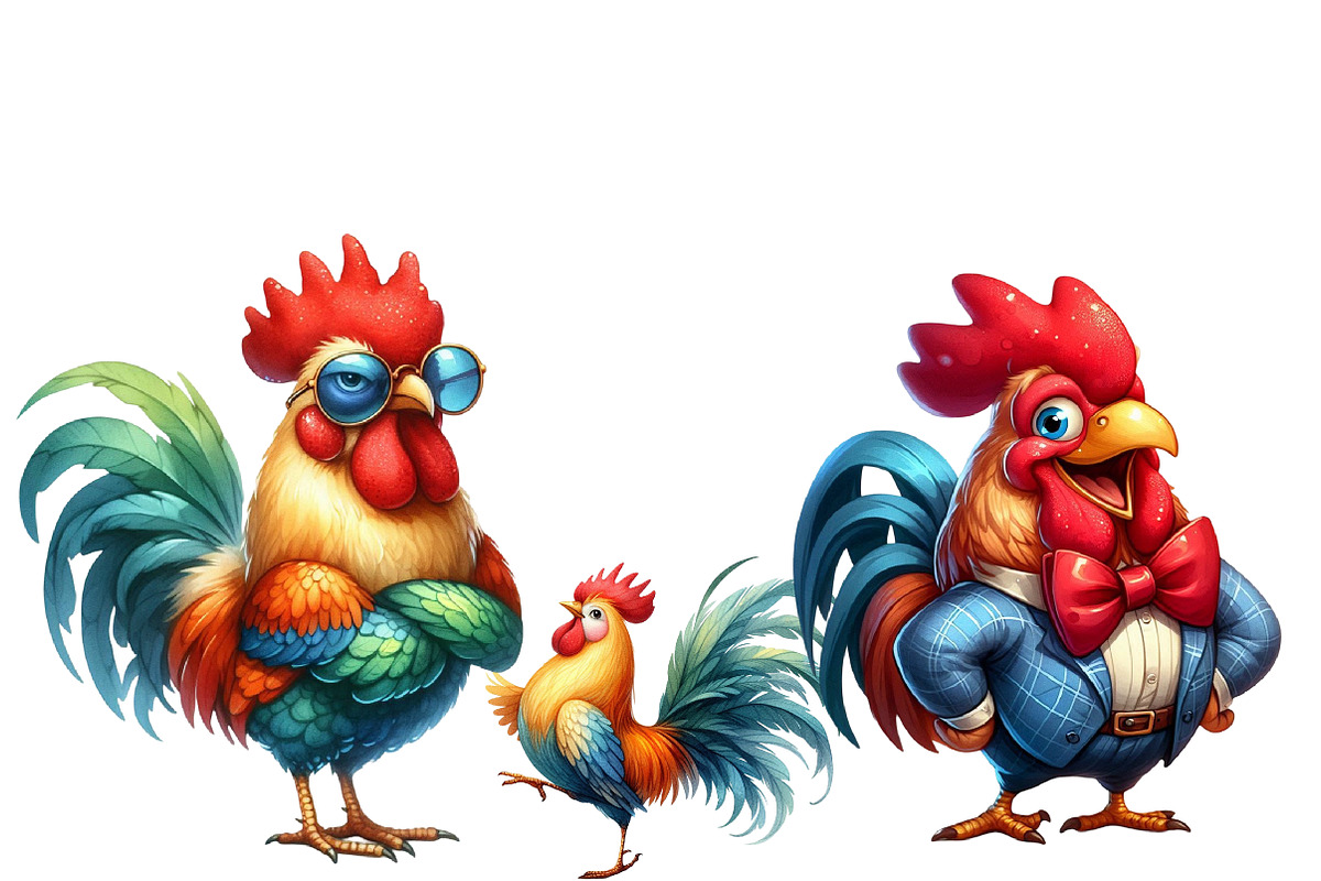 Funny Rooster Clipart, an Animal Illustration by Designworld (Photo 4 of 5)
