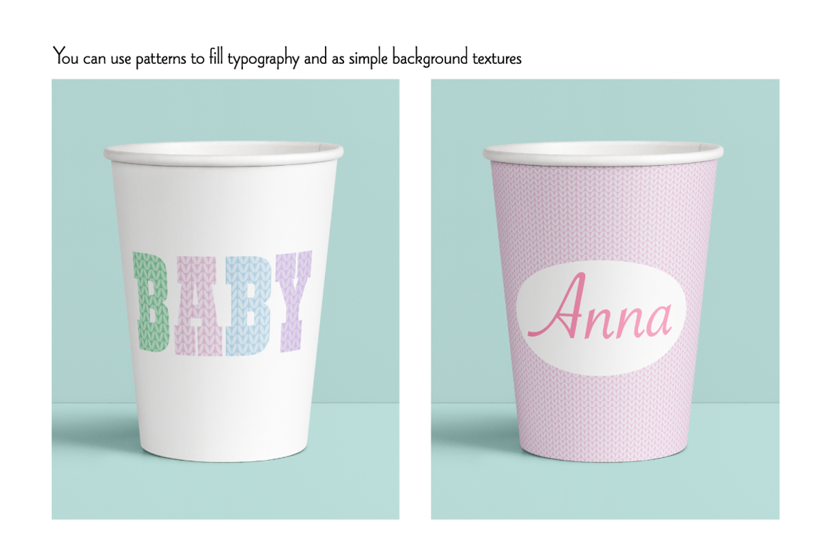Seamless Pastel Knit Patterns preview 3