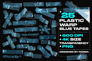 25 Plastic Warp Blue Tapes, a Texture Graphic by Parisa-Artstudio (Thumbnail 1 of 5)