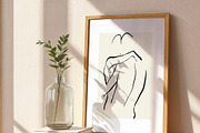 Couple Hugging Line Art Print, a Decorative Illustration by elfy creative (Thumbnail 2 of 4)