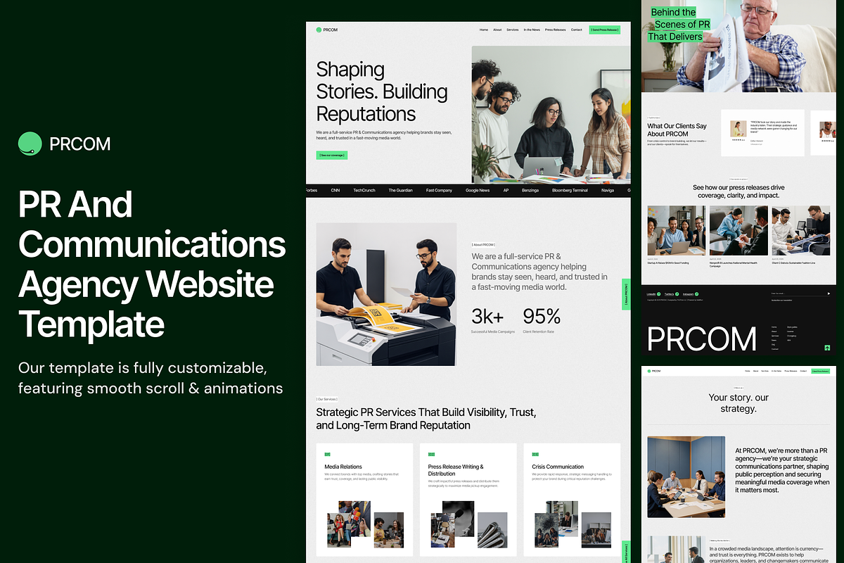 PRCOM - PR & News Website Template