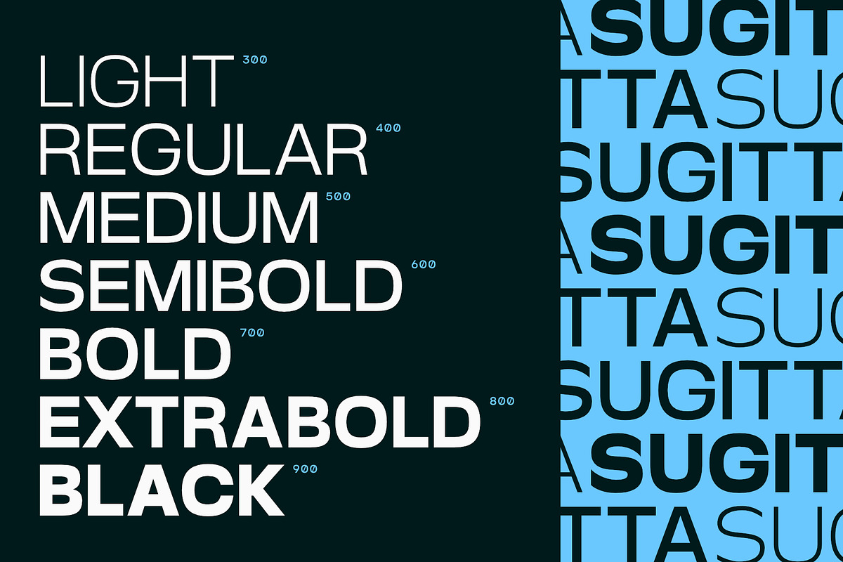 Sugitta – Modern Geometric Sans, a Sans Serif Font by ESEM (Photo 2 of 10)