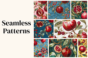 Jeweled Pomegranates Patterns, a Pattern Graphic by Ninterints (Thumbnail 5 of 6)