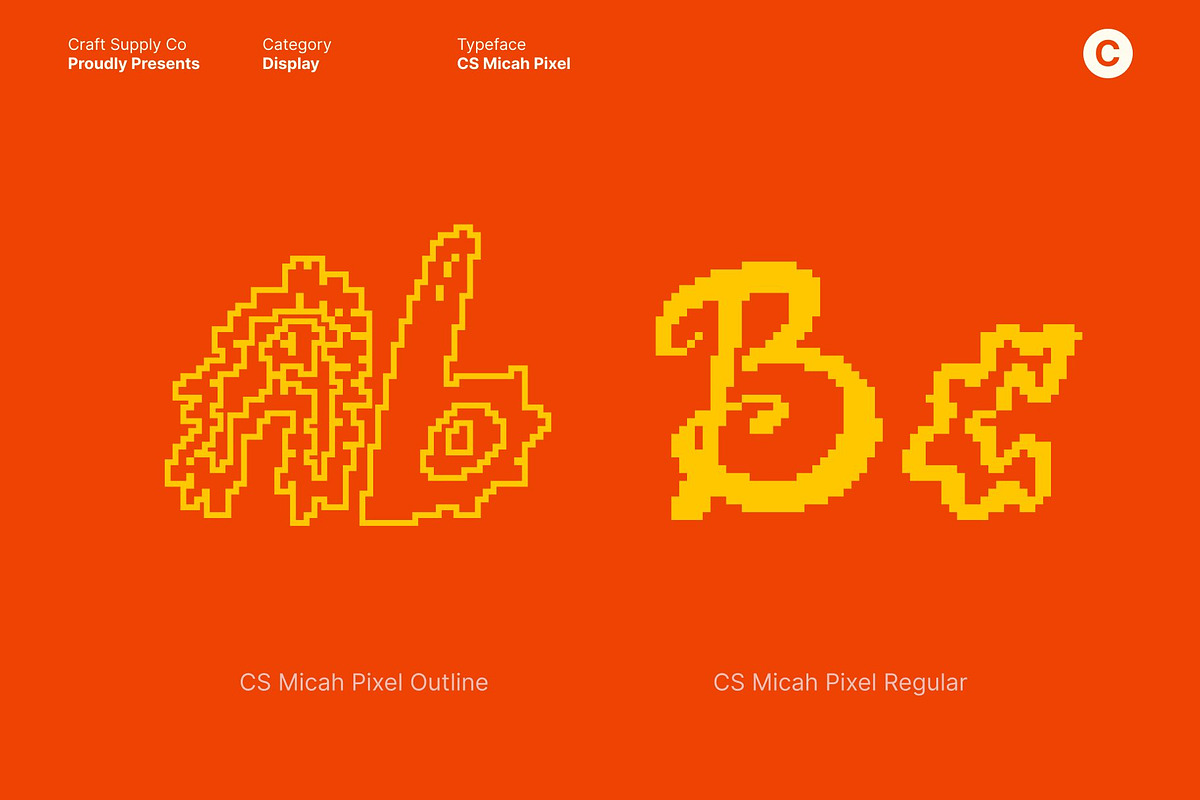 CS Micah Pixel, a Sans Serif Font by Craft Supply Co. (Photo 4 of 8)