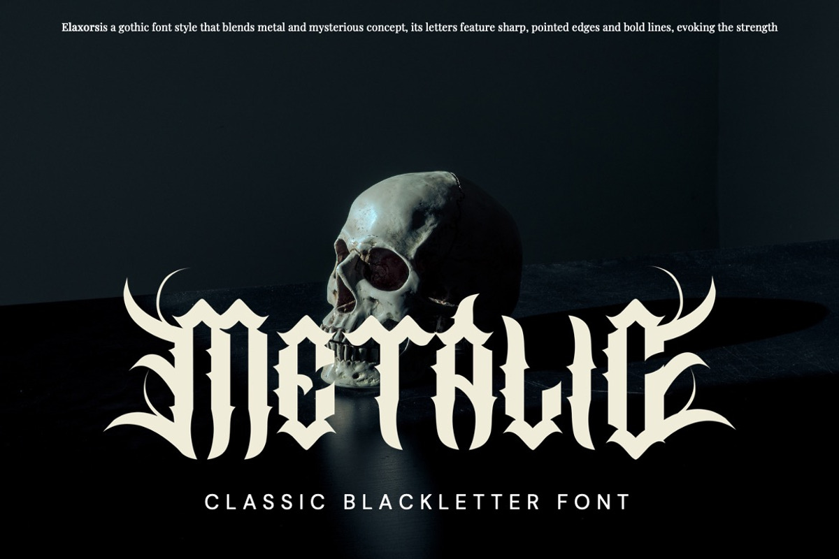 Elaxors - Classic Blackletter Font, a Blackletter Font by Dhabee (Photo 9 of 16)