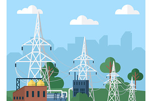 High voltage electricity, an Illustration by robuart