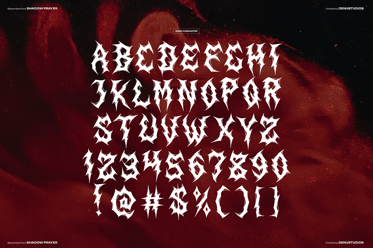 Shadow Prayer | Black Metal Font, a Blackletter Font by Denustudios (Photo 10 of 12)