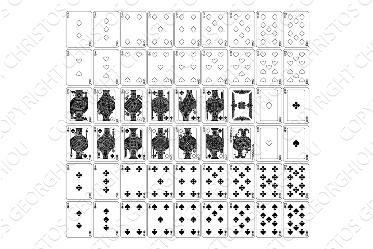 Playing Cards Full Deck Pack Card, an Illustration by Christos Georghiou