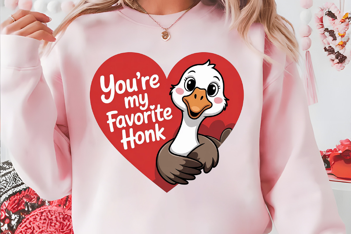 Cute Valentine Goose Design Bundle, an Illustration by RobertsArt (Photo 2 of 10)