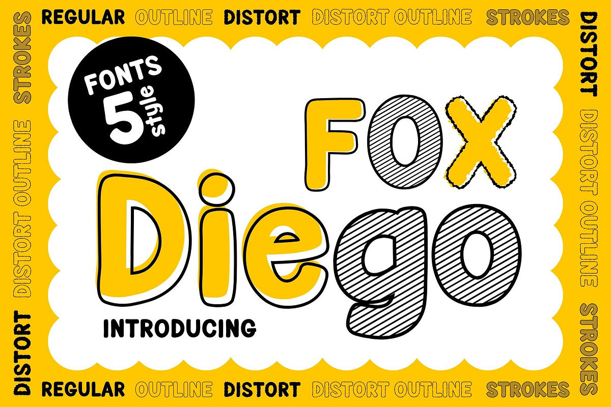 Fox Diego 5 Fonts Style, a Handwritten Font by Fox7 By Rattana (Photo 1 of 11)
