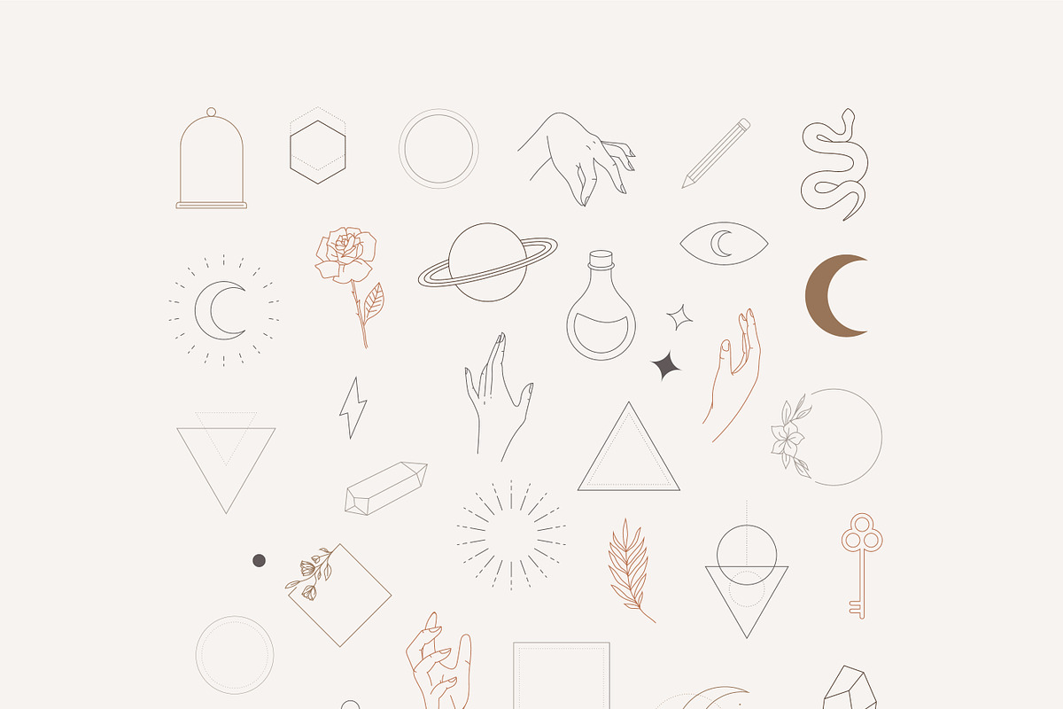 60 Logo Design Elements, an Object Graphic by Davide Bassu