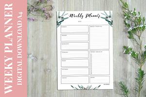 Weekly Planner PRINTABLE A4