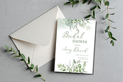 Greenery Bridal Shower Invitation, an Invitation Template by TheSimplySereneShop (Thumbnail 2 of 7)