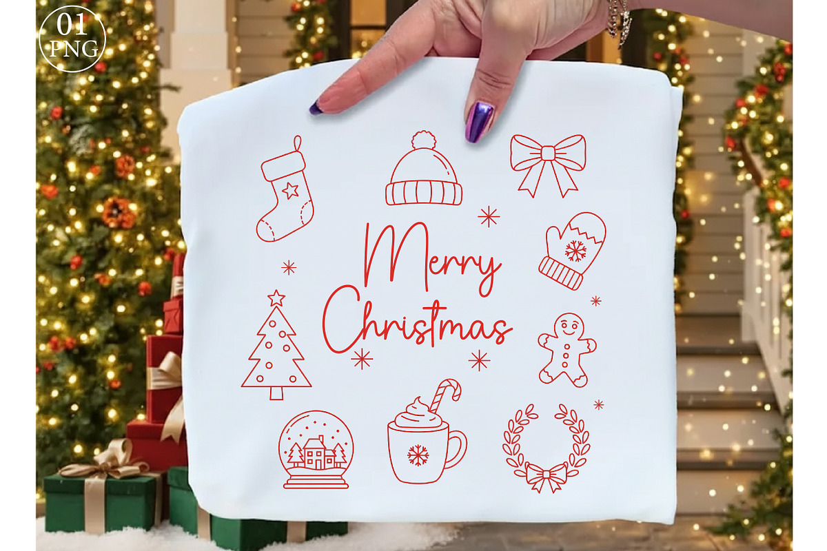 Merry Christmas PNG, an Illustration by Libby Wishes (Photo 1 of 6)