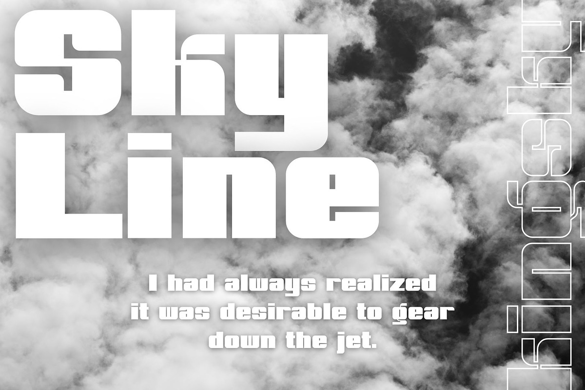 King Sky Modern Sans Serif Font, a Sans Serif Font by Graphicxell (Photo 4 of 7)
