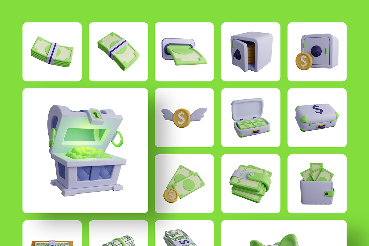 3D Spending Money Icons, a Duotone Icon by Vectors Market (Photo 7 of 7)